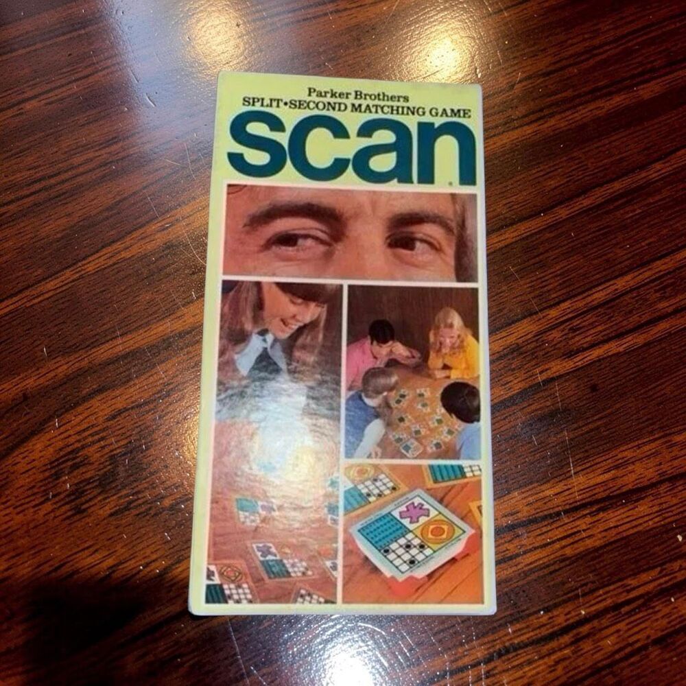 1970s Vintage SCAN Parker Brothers Matching Card Game Complete Original Box